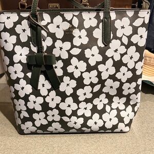 Kate Spade Black and White Floral Tote